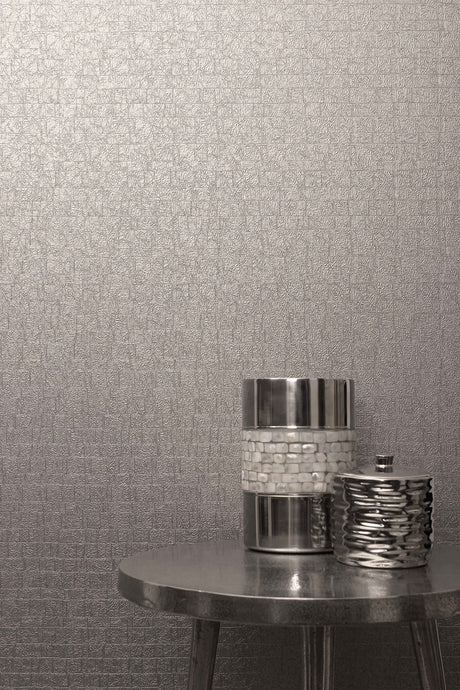 Brewster 2767-23358 Basilic Metallic Mosaic Wallpaper