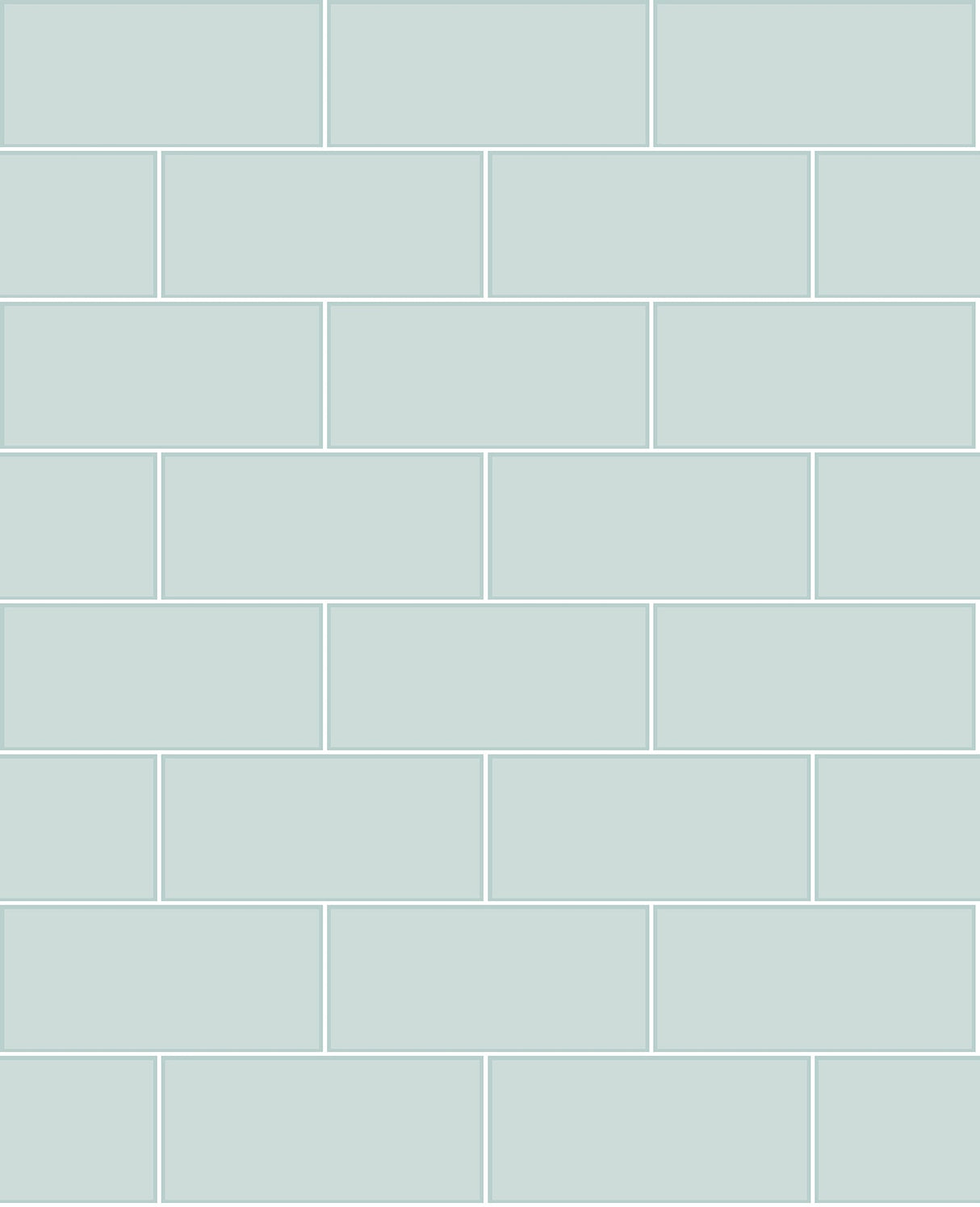 Brewster 2767-23751 Galley Light Blue Subway Tile Wallpaper