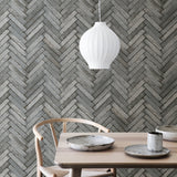 Brewster 2767-23758 Arrow Grey Diagonal Slate Wallpaper