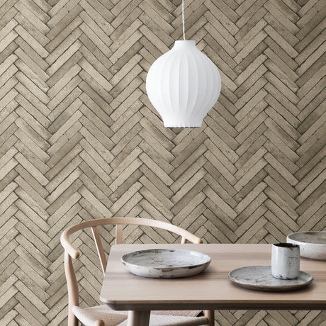 Brewster 2767-23759 Arrow Neutral Diagonal Slate Wallpaper