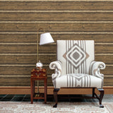 Brewster 2767-41382 Hodgenville Brown Wood Paneling Wallpaper