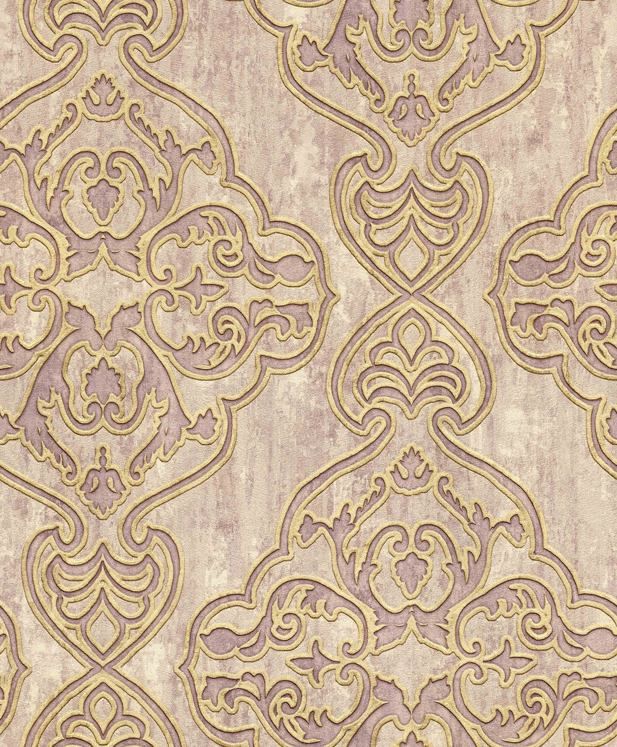 Brewster 2768-3203 Elena Mauve Damask Wallpaper