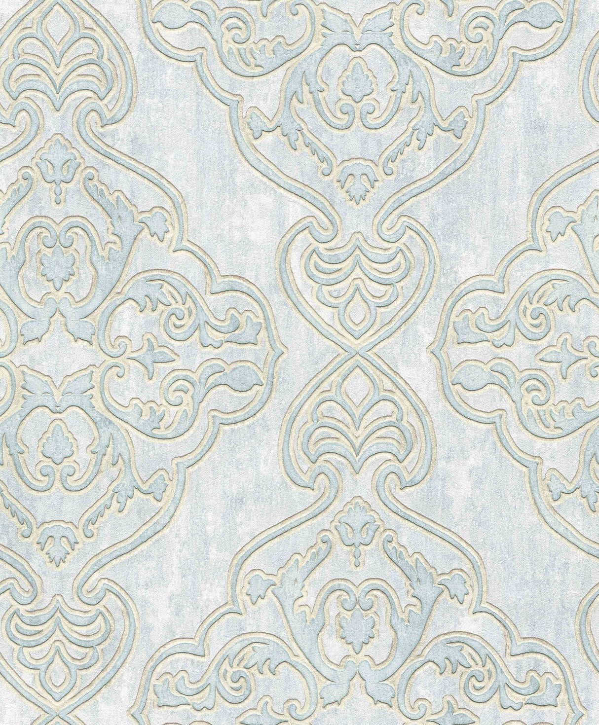 Brewster 2768-3205 Elena Light Blue Damask Wallpaper