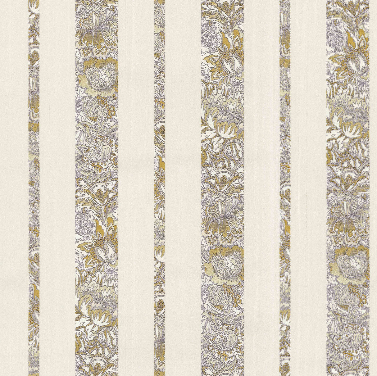 Brewster 2768-3224 Certosa Lavender Floral Stripe Wallpaper