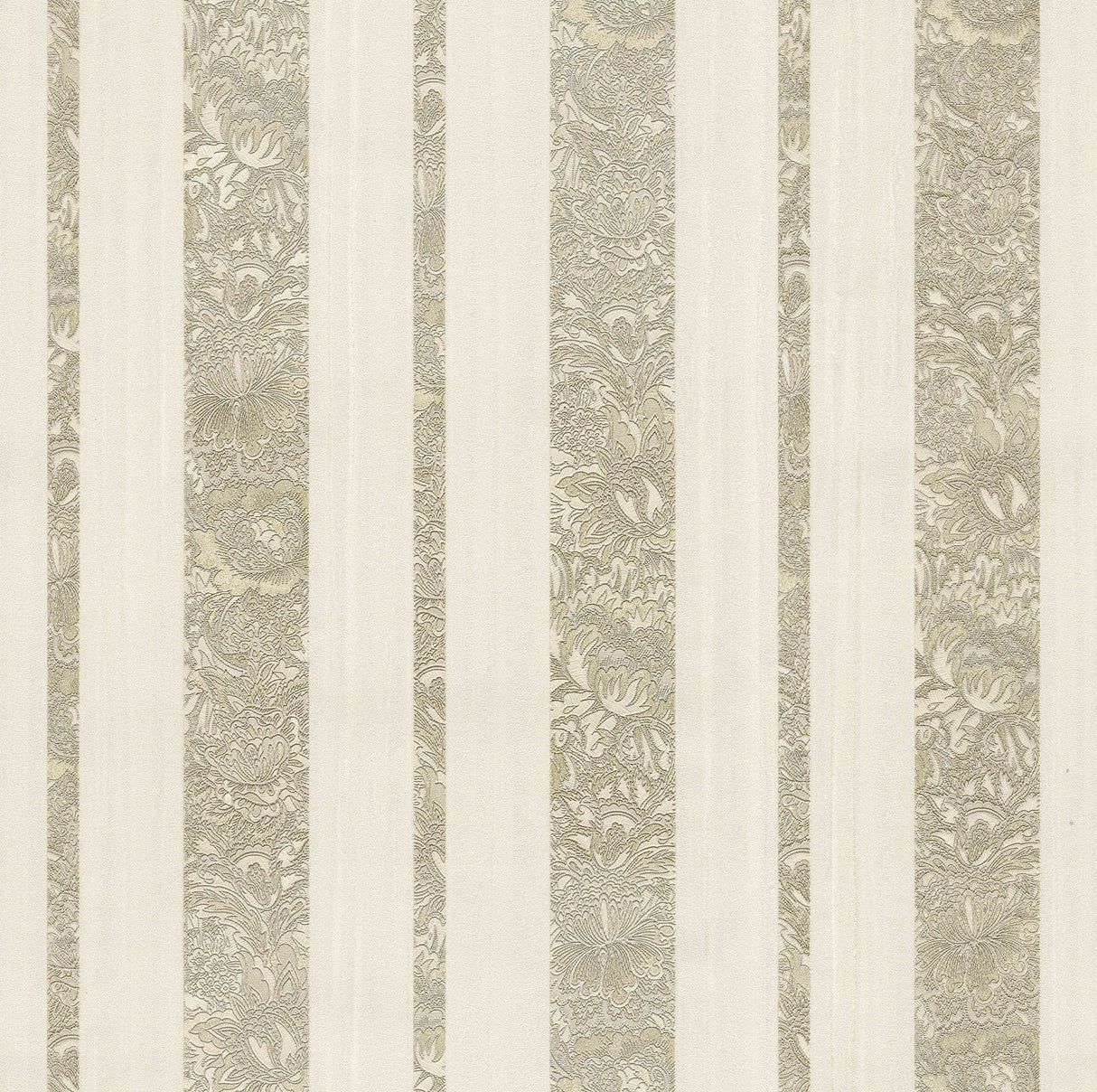 Brewster 2768-3227 Certosa Gold Floral Stripe Wallpaper