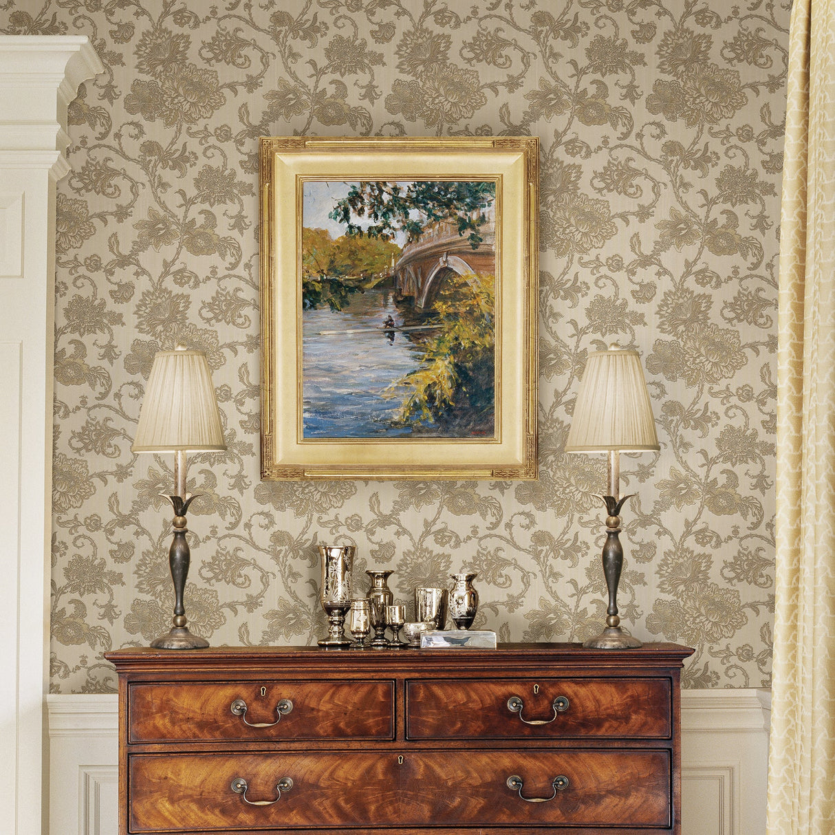 Brewster 2768-3228 Belinda Gold Trail Wallpaper