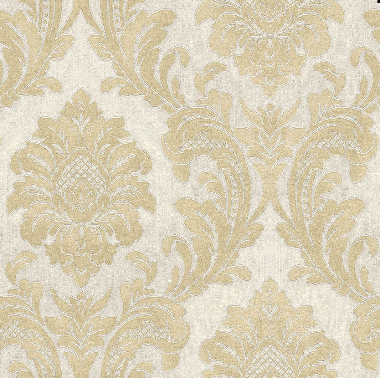 Brewster 2768-3246 Giudecca Cream Damask Wallpaper