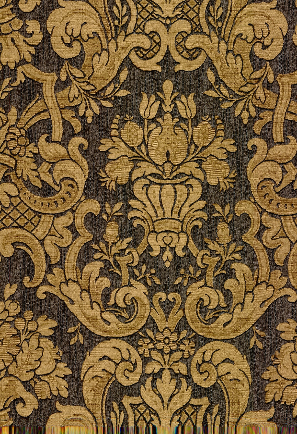 Brewster 2768-95551 Milano Brown Damask Wallpaper