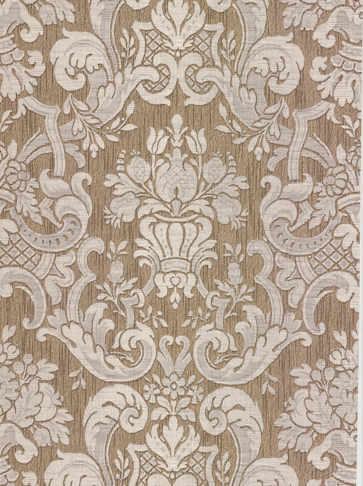 Brewster 2768-95552 Milano Taupe Damask Wallpaper