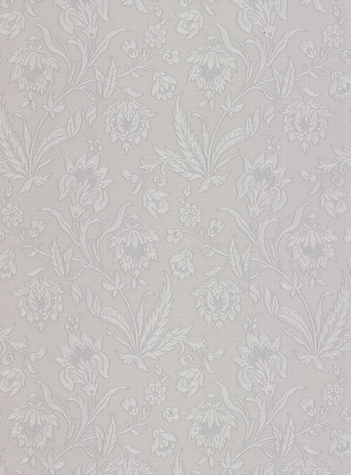 Brewster 2768-95569 Torcello Silver Floral Wallpaper