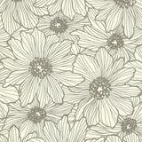 Advantage 2773-406665 Vivienne Taupe Floral Wallpaper