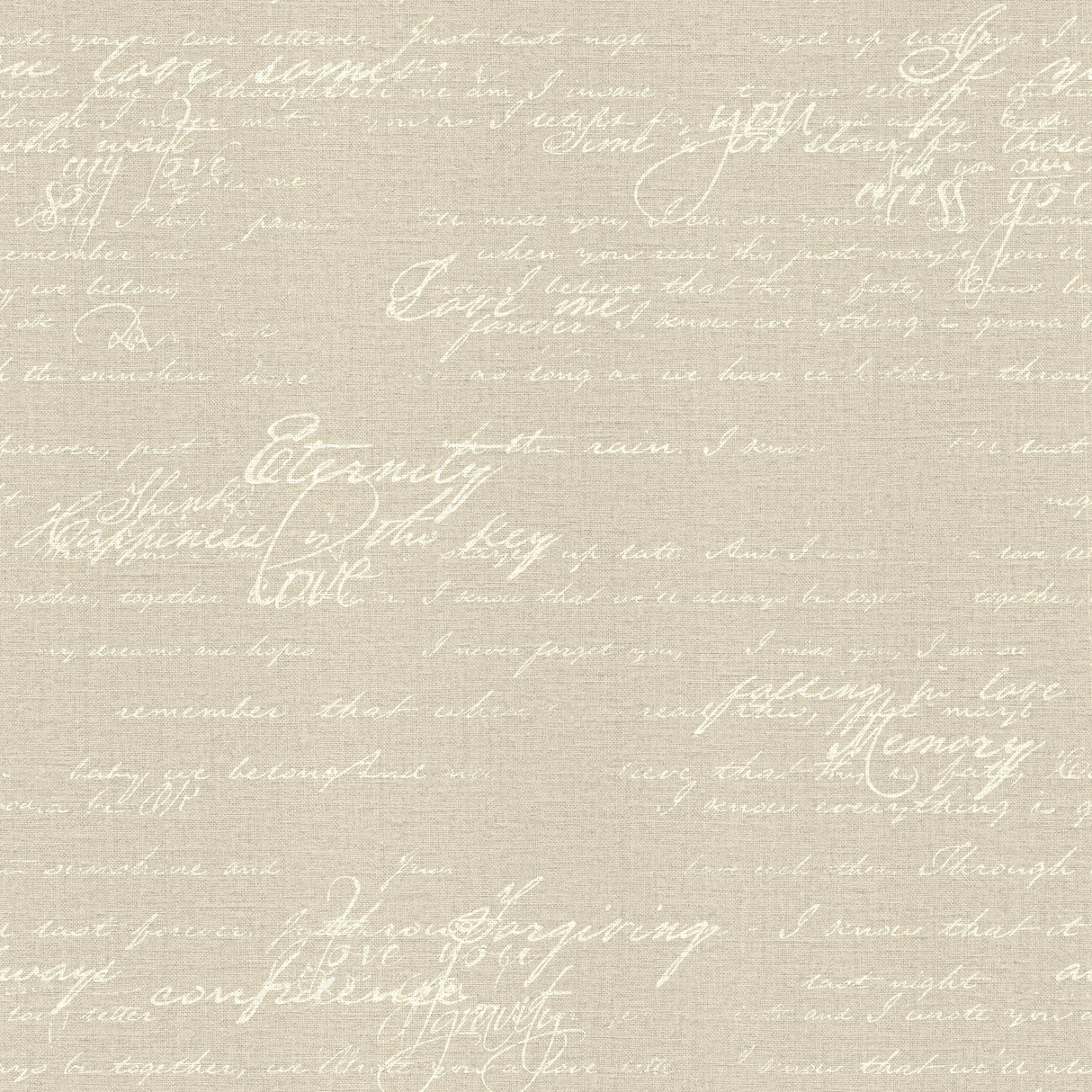 Advantage 2773-449563 Nouvel Beige Script Wallpaper