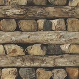 Advantage 2774-931808 Bighorn Brown Logs Wallpaper