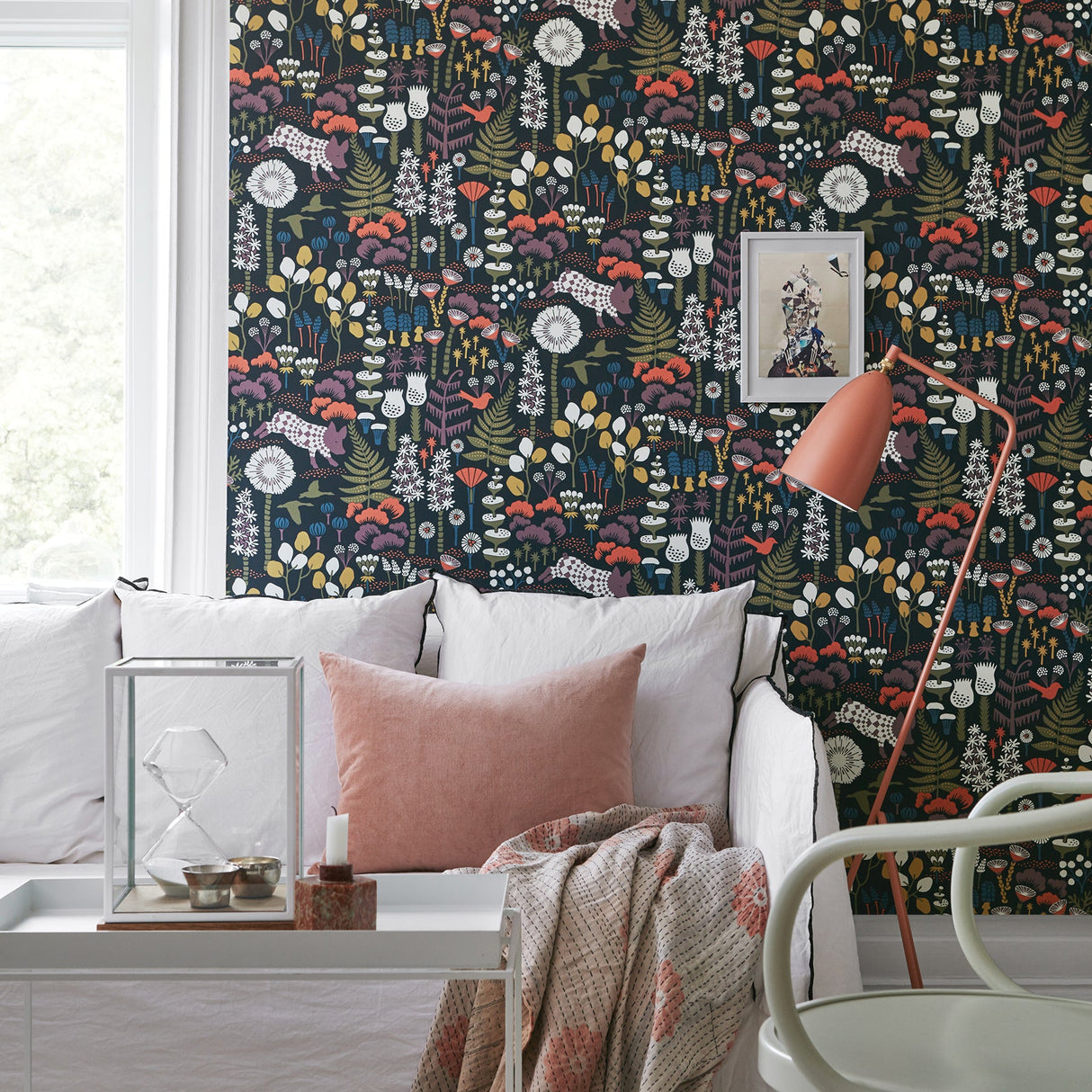 A-Street Prints 2782-1452 Hoppet Folk Black Scandinavian Wallpaper