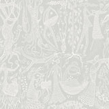 A-Street Prints 2782-1762 Poem d´Amour Light Grey Folk Wallpaper