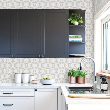 A-Street Prints 2782-24501 Honeycomb Grey Geometric Wallpaper
