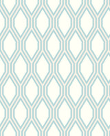 A-Street Prints 2782-24505 Honeycomb Light Blue Geometric Wallpaper