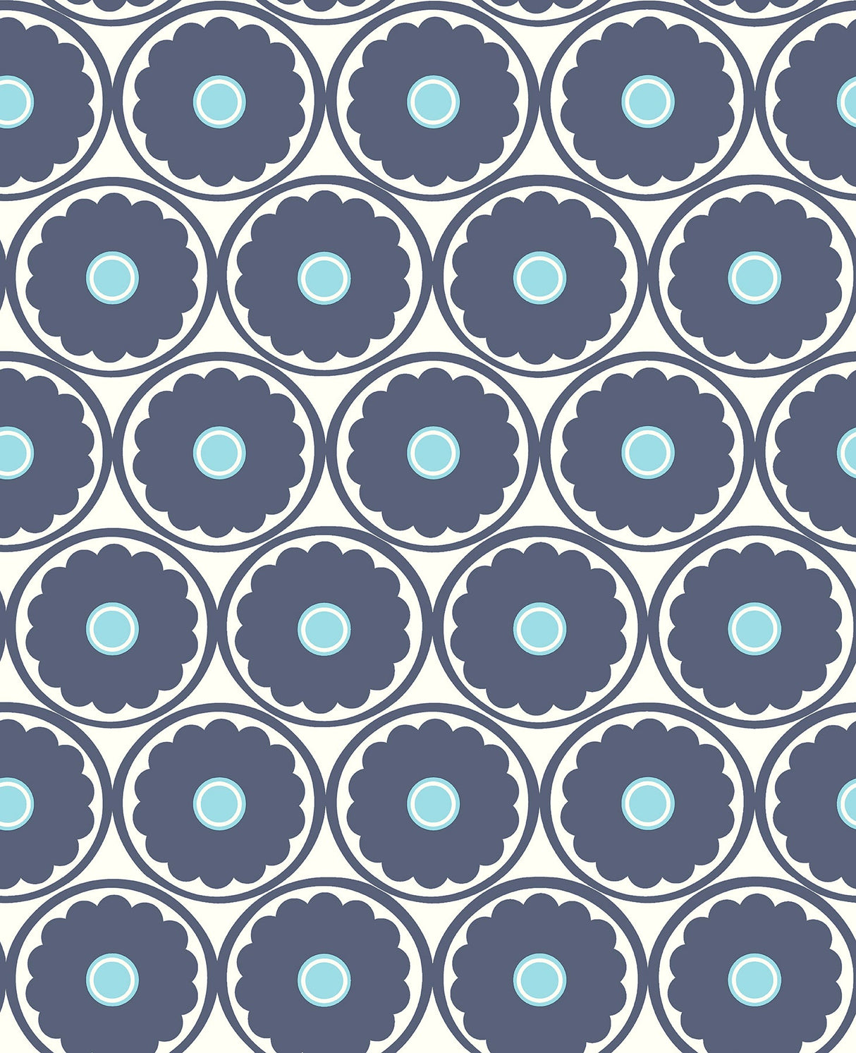 A-Street Prints 2782-24506 Buttercup Blue Flower Wallpaper