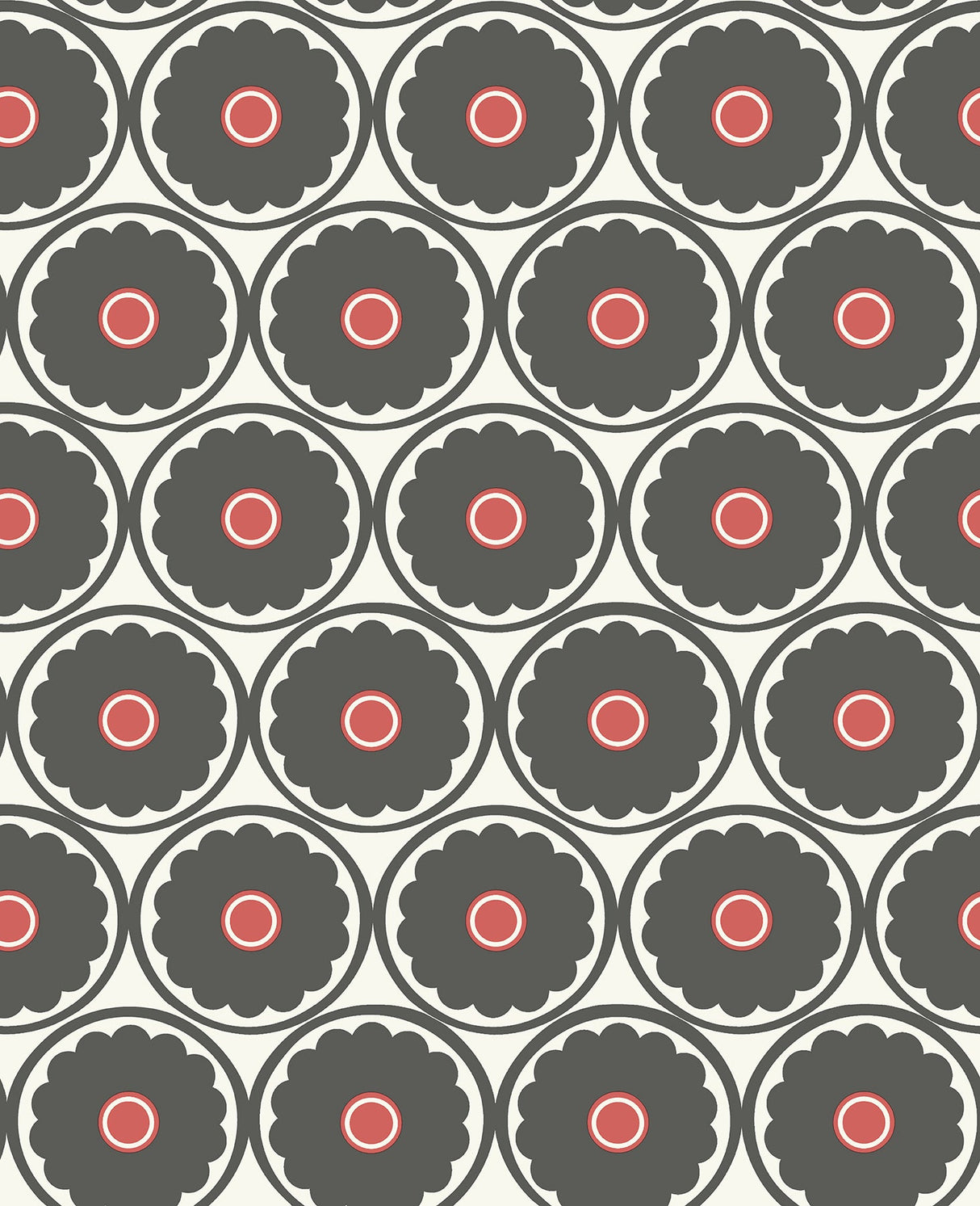 A-Street Prints 2782-24507 Buttercup Black Flower Wallpaper