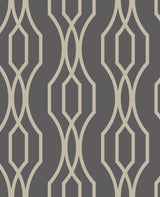 A-Street Prints 2782-24511 Coventry Charcoal Trellis Wallpaper