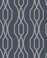 A-Street Prints 2782-24515 Coventry Blue Trellis Wallpaper