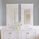 A-Street Prints 2782-24535 Boxwood Blue Geometric Wallpaper