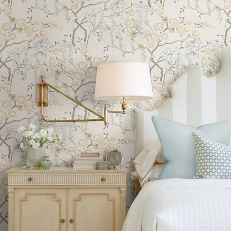 A-Street Prints 2785-24833 Citrine Peony Tree Wallpaper