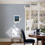 A-Street Prints 2785-24849 Denim Palm Weave Wallpaper
