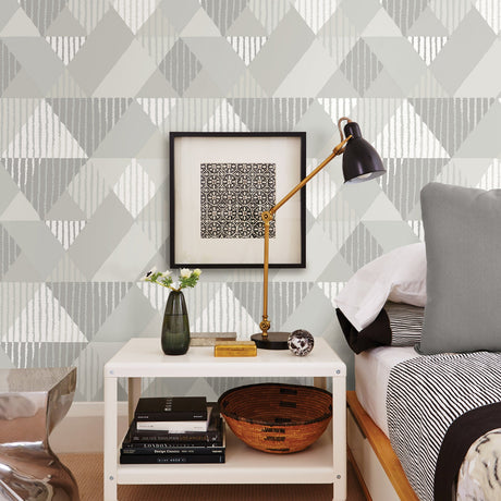 A-Street Prints 2785-24855 Platinum Mod Peaks Wallpaper