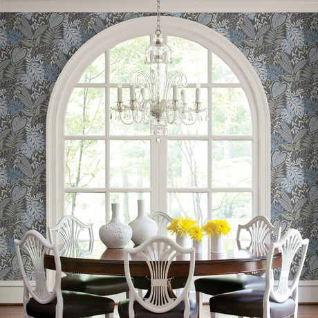A-Street Prints 2785-87422 Denim Jasmine Wallpaper