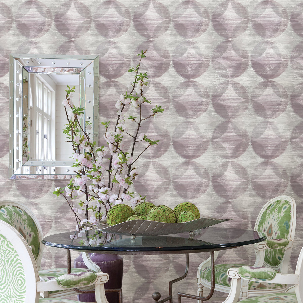 A-Street Prints 2793-24703 Alchemy Purple Geometric Wallpaper