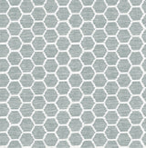 A-Street Prints 2793-24710 Aura Teal Honeycomb Wallpaper
