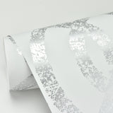 A-Street Prints 2793-24722 Ethereal Silver Trellis Wallpaper