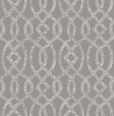 A-Street Prints 2793-24725 Ethereal Grey Trellis Wallpaper