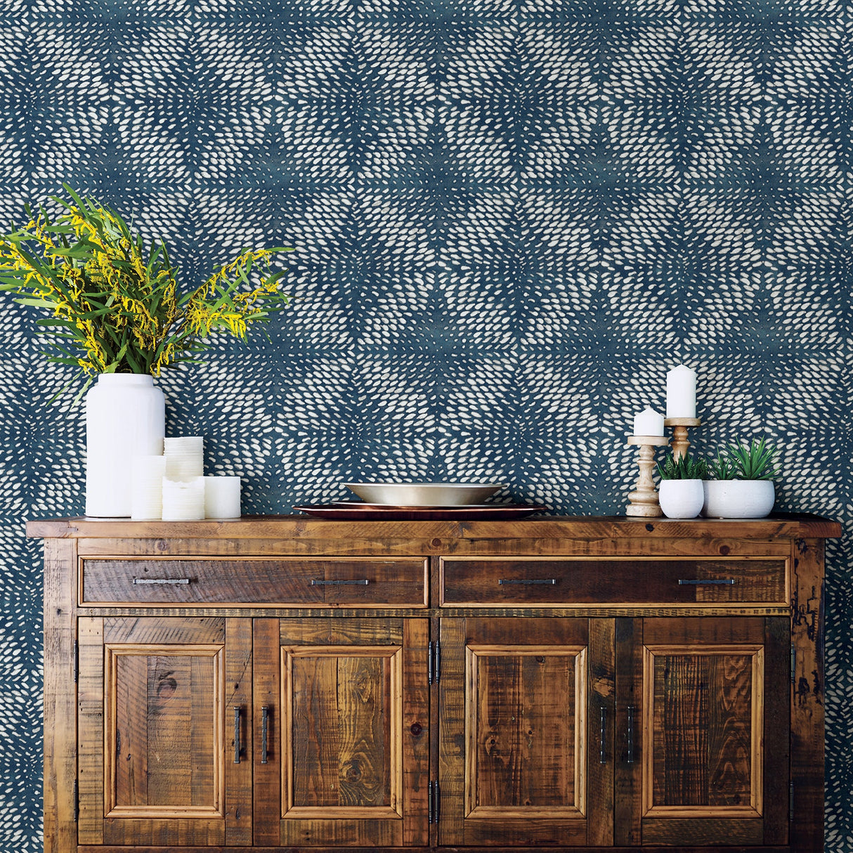 A-Street Prints 2793-24727 Ethos Sapphire Abstract Wallpaper