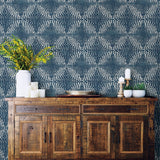 A-Street Prints 2793-24727 Ethos Sapphire Abstract Wallpaper