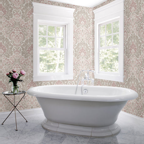 A-Street Prints 2793-24734 Garden of Eden Pink Damask Wallpaper