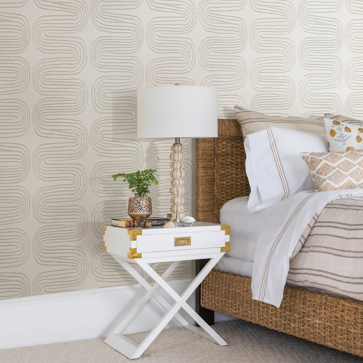 A-Street Prints 2793-24742 Zephyr Grey Abstract Stripe Wallpaper