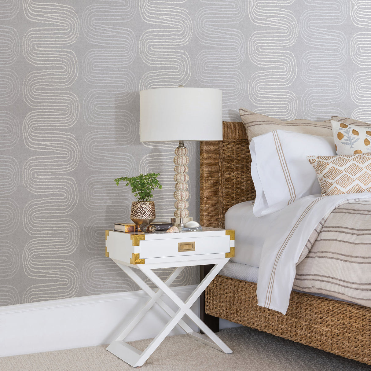 A-Street Prints 2793-24743 Zephyr Light Blue Abstract Stripe Wallpaper