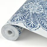 A-Street Prints 2793-24744 Sol Indigo Medallion Wallpaper
