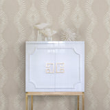 A-Street Prints 2793-87326 Feliz Platinum Beaded Ogee Wallpaper