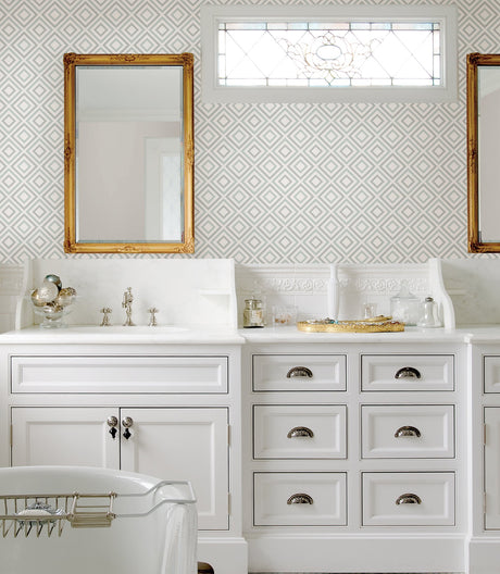 Advantage 2809-87700 Horus Seafoam Diamond Geo Wallpaper