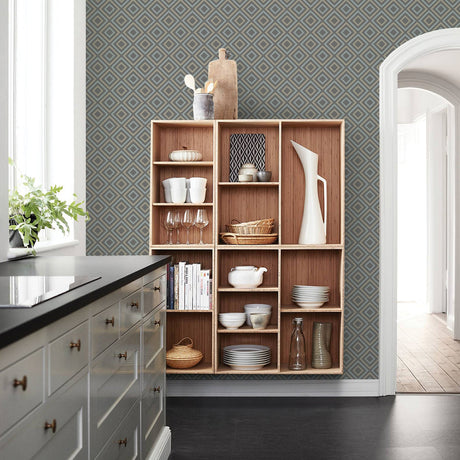 Advantage 2809-87701 Horus Taupe Diamond Geo Wallpaper