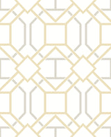 Advantage 2809-87706 Dauphin Mustard Lattice Wallpaper