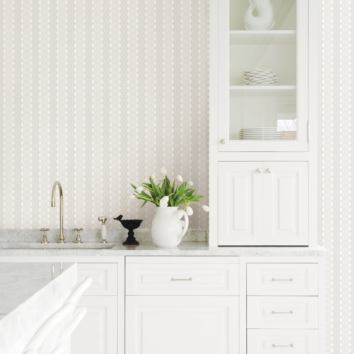 Advantage 2809-IH20015 Taylor Light Grey Diamond Wallpaper