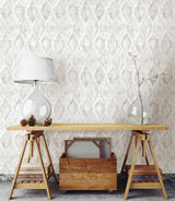 Advantage 2809-SH01101 Gilboa Eggshell Ikat Wallpaper