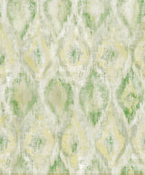 Advantage 2809-SH01105 Gilboa Green Ikat Wallpaper