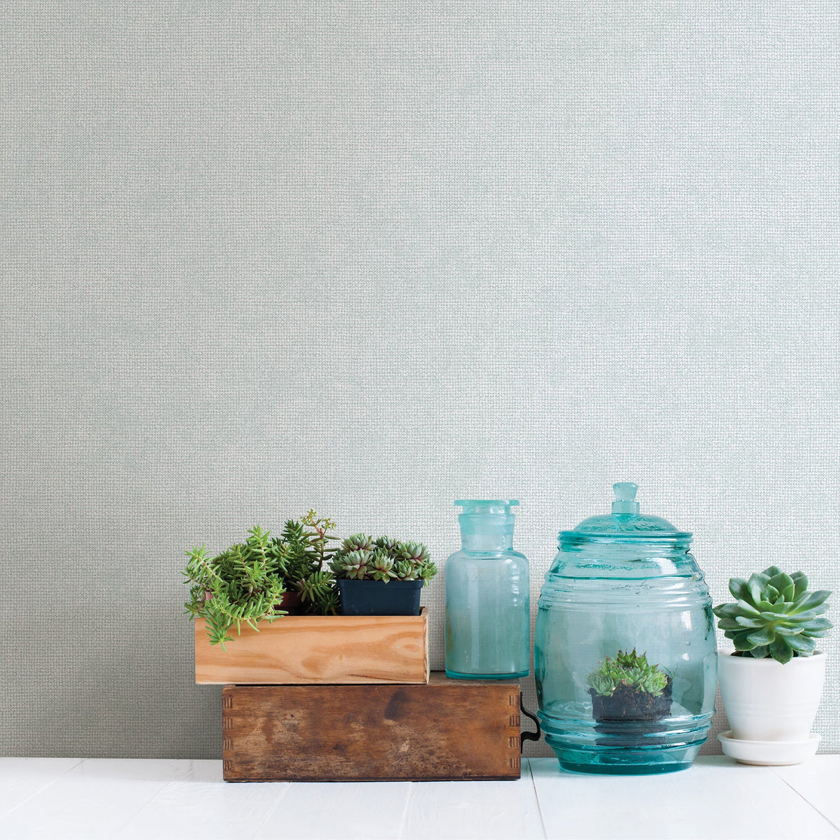 Advantage 2809-SH01238 Nina Light Blue Texture Wallpaper