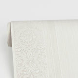 Advantage 2810-BLW10801 Mackenzie White Stripe Wallpaper