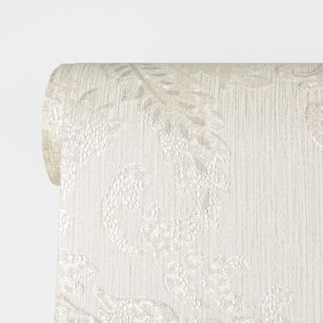 Advantage 2810-BLW10901 Maizey White Damask Wallpaper
